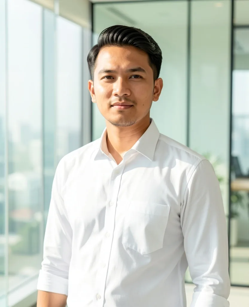 Indonesian professional man benefiting from daily nutritional support